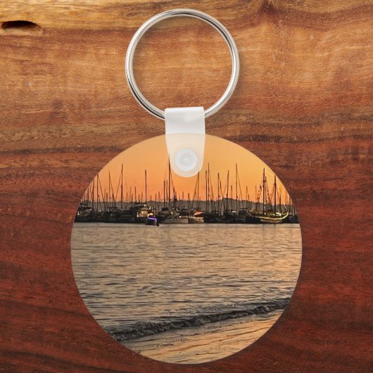 Porte-clés Santa Barbara au coucher du soleil (Verso)