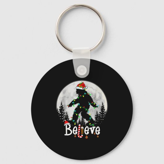 Porte-clés Santa Bigfoot Christmas Sasquatch Believe Xmas Men (Recto)
