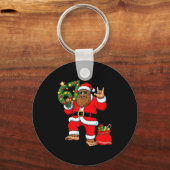 Porte-clés Santa Bigfoot Christmas Tree Sasquatch 67 Six Seve (Recto)