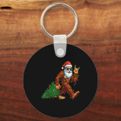 Porte-clés Santa Bigfoot Christmas Tree Xmas Funny Christmas (Recto)