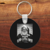Porte-clés Santa Breaking Entering Mugshot Funny Christmas Ho (Recto)