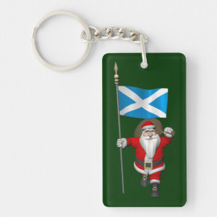 Porte-clés Santa Claus Avec L'Enseigne De L'Ecosse