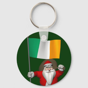 Porte-clés Santa Claus Avec L'Ensigne D'Irlande