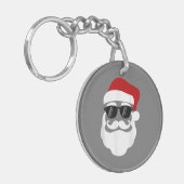 Porte-clés Santa Claus avec lunettes de soleil Drôle Noël Des (Devant gauche)