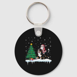 Porte-clés Santa Claus équitation Bernese Mountain Dog Boys G
