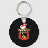Porte-clés Santa Claus Fireplace Cket Funny Christmas (Recto)