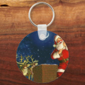 Porte-clés Santa Claus on the roof (Recto)