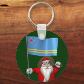 Porte-clés Santa Claus With Ensign Of Aruba (Recto)