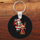 Porte-clés Santa Claus With Reindeer And Cool Christmas (Recto)