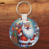 Porte-clés Santa Clause Joyeux Noël Bonne année (Verso)