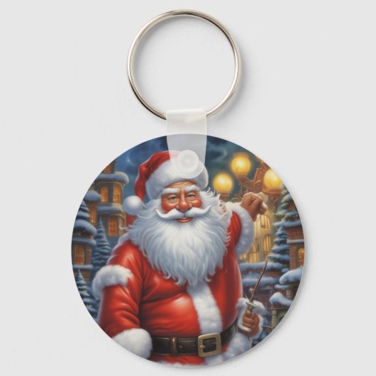 Porte-clés Santa Clause Joyeux Noël Bonne année (Recto)