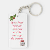 Porte-clés Santa Clause, sapin de Noël et présents (Dos)