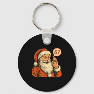 Porte-clés Santa dit 6 7 Six Seven Gen Z Alpha Meme Argot Ch