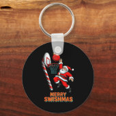 Porte-clés Santa Dunking Merry Swishmas Basketball Christmas  (Recto)