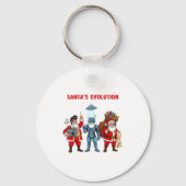 Porte-clés Santa Evolution Robot Clic Future Funny Christmas (Recto)