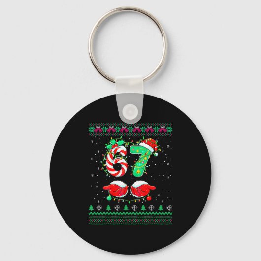 Porte-clés Santa Hands 67 Christmas Ugly Sweater Six Seven Me (Recto)