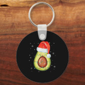 Porte-clés Santa Hat Avocado Joyeux Noël Vegan Pajama (Recto)