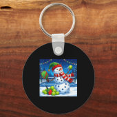 Porte-clés Santa Hat Snowman Xmas Funny Ckleball Christmas  (Recto)