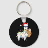 Porte-clés Santa Llama Xmas Funny Llama Sloth Christmas (Recto)
