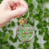 Porte-clés Santa Magical Green New Year (Main)