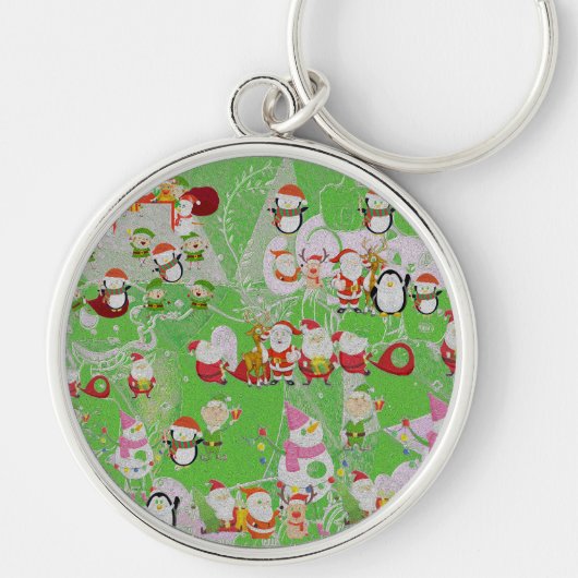 Porte-clés Santa Magical Green New Year (Devant)