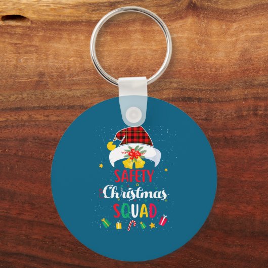 Porte-clés Santa Match Hat Safety Squad Security Meme (Recto)