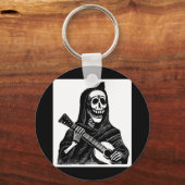 Porte-clés Santa Muerte (Mexican Grim Reaper) Playing Guitar (Recto)
