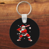 Porte-clés Santa Playing Baseball Xmas Funny Christmas Baseba (Recto)