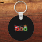Porte-clés Santa Reindeer Elf Donut Doughnut Christmas Womens (Recto)
