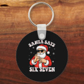 Porte-clés Santa Says 6 7 Six Seven Meme Baseball Number 67 G (Recto)