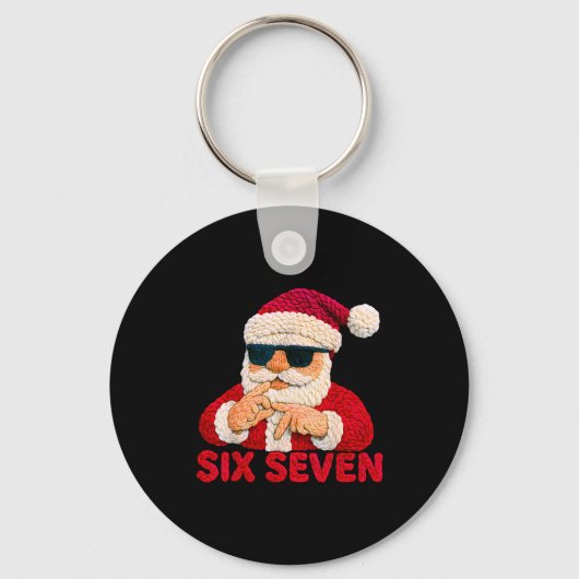 Porte-clés Santa Says Six Seven - 6 7 Meme Latch Hook Yarn Cr (Recto)