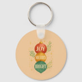 Porte-clés Santa & Snowman Winter Scene – Festive Holiday  (Verso)