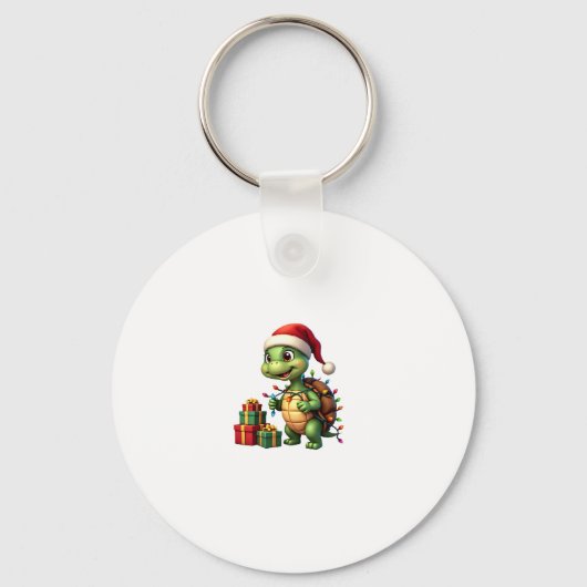Porte-clés Santa Turtle Christmas Ugly Sweater Funny Holiday (Recto)