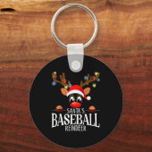 Porte-clés Santa's Baseball Reindeer Funny Xmas Matching Pjs  (Recto)