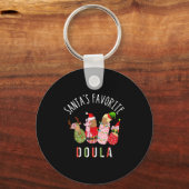 Porte-clés Santa's Favorite Doula Nurse Christmas Stpartum Mi (Recto)
