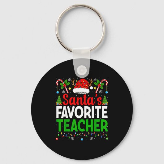 Porte-clés Santa's Favorite Teachers Christmas Funny Christma (Recto)