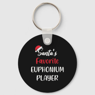 Porte-clés Santas Joueur Euphonium favori Cadeau Noël Ue