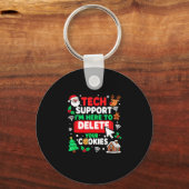 Porte-clés Santa's Tech Suprt Rebooting Christmas Computer Me (Recto)