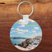 Porte-clés Santorin, Grèce Beach House (Verso)