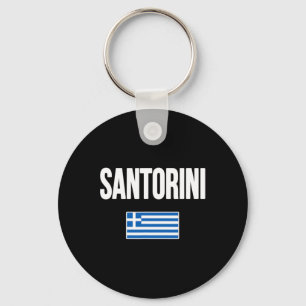 Porte-clés Santorin Grèce Drapeau Grec Souvenir Vacances