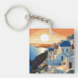 PORTE-CLÉS SANTORINI GRÈCE N° 1