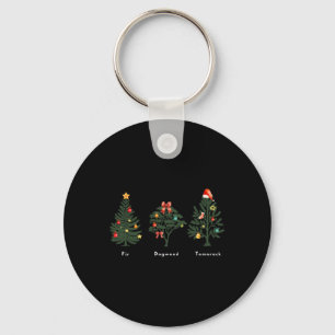 Porte-clés Sapin de Noël drôle Anti Trump Message Caché Femme