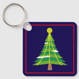 Porte-clés Sapin de Noël Hiver avec Lumières-15044