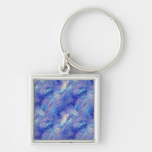 Porte-clés Sapphire Blue Scribbled Texture (Devant)