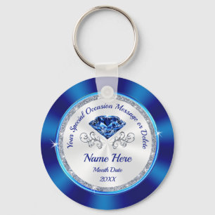 Porte-clés Sapphire themed, Personalized Party Favors, CHEAP