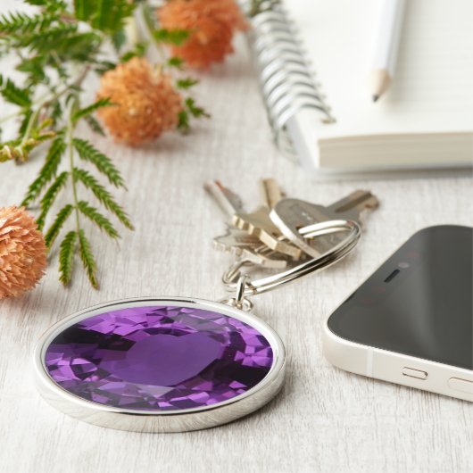 Porte-clés Sapphire violet 2 (Côté)