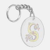 Porte-clés Sarah monogramme lettre s nom et signification (Devant gauche)