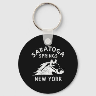 Porte-clés Saratoga Springs Ny Cheval Graphique Vintage Cours