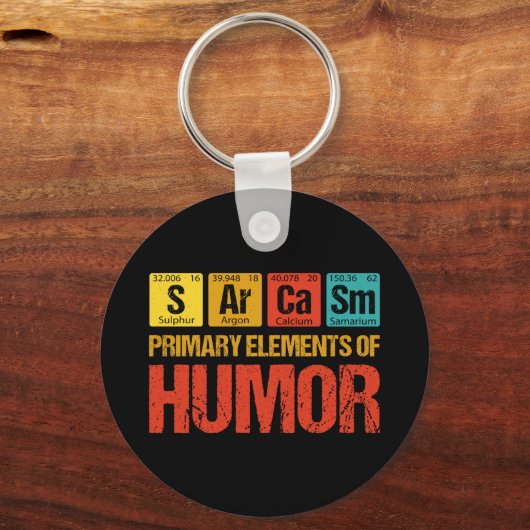 Porte-clés Sarcasme Éléments principaux de l'Humour (Verso)