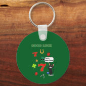 Porte-clés Sarcastic black cat  and Lucky charms (Recto)